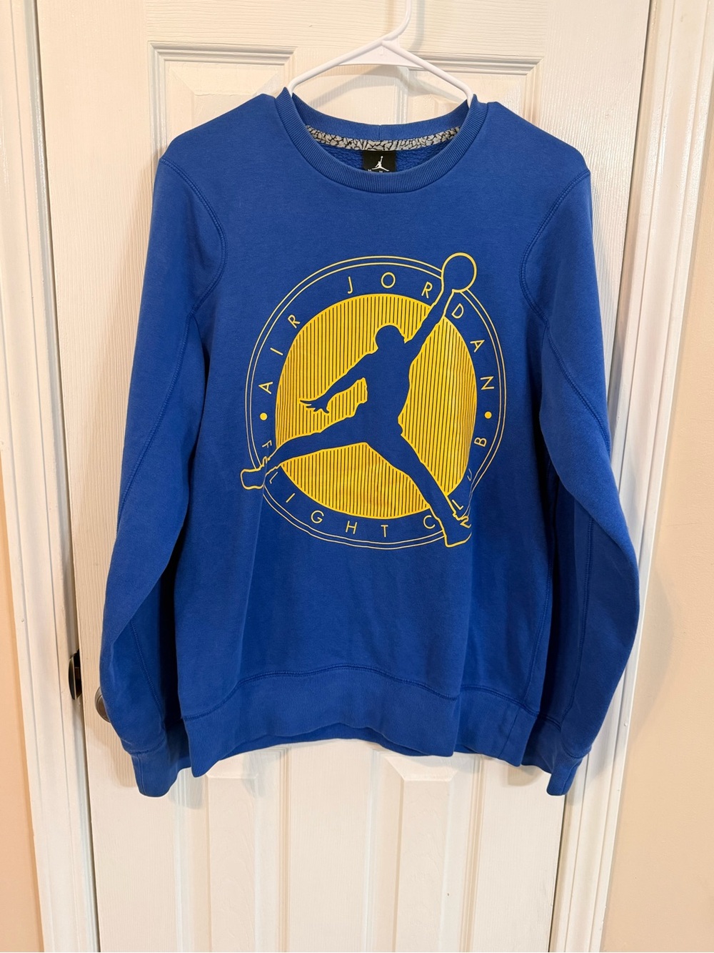 Air Jordan flight club Crewneck Sweatshirt in Royal Blue and Yellow